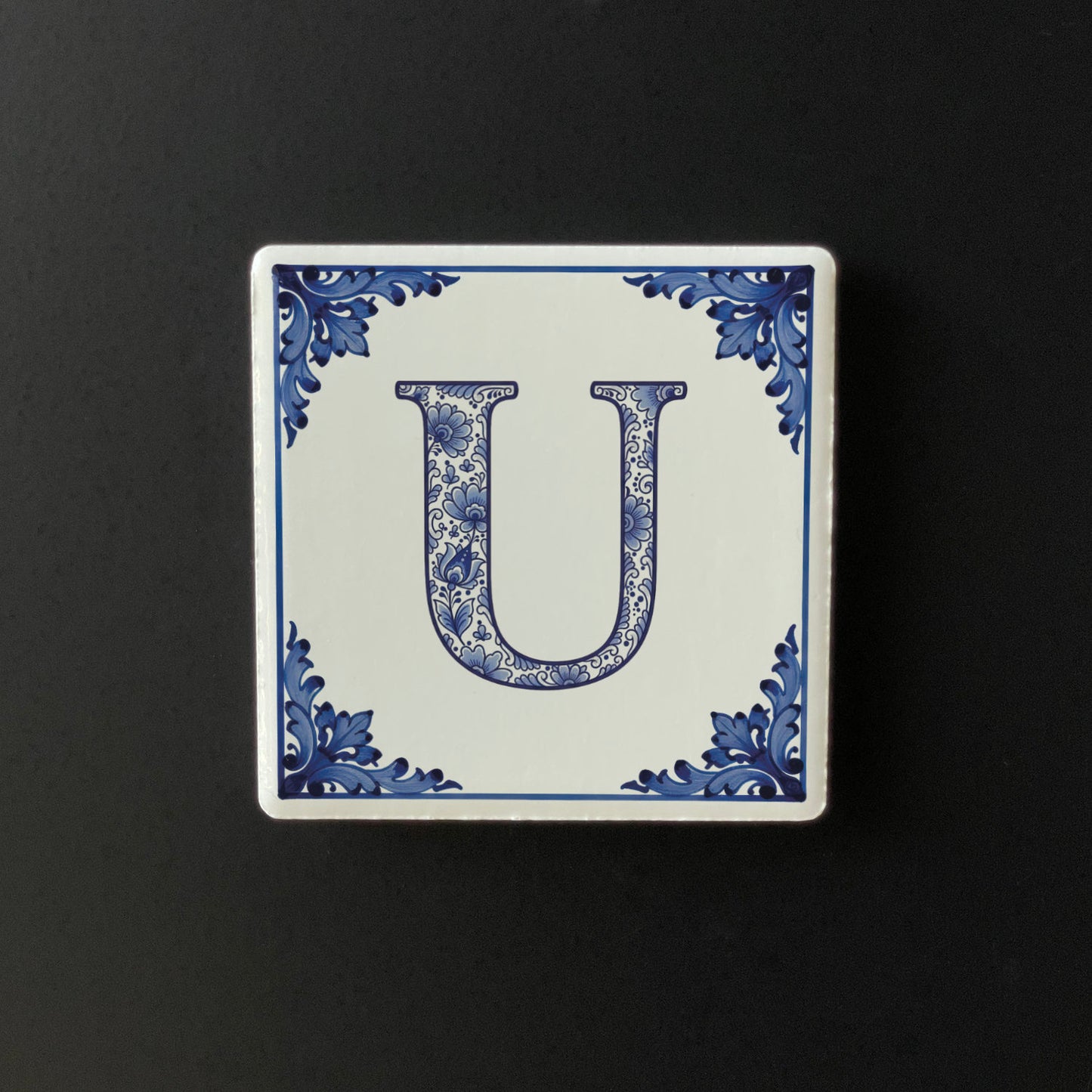 Íman Cerâmico Personalizado Letra Azulejo Português - Quadrado