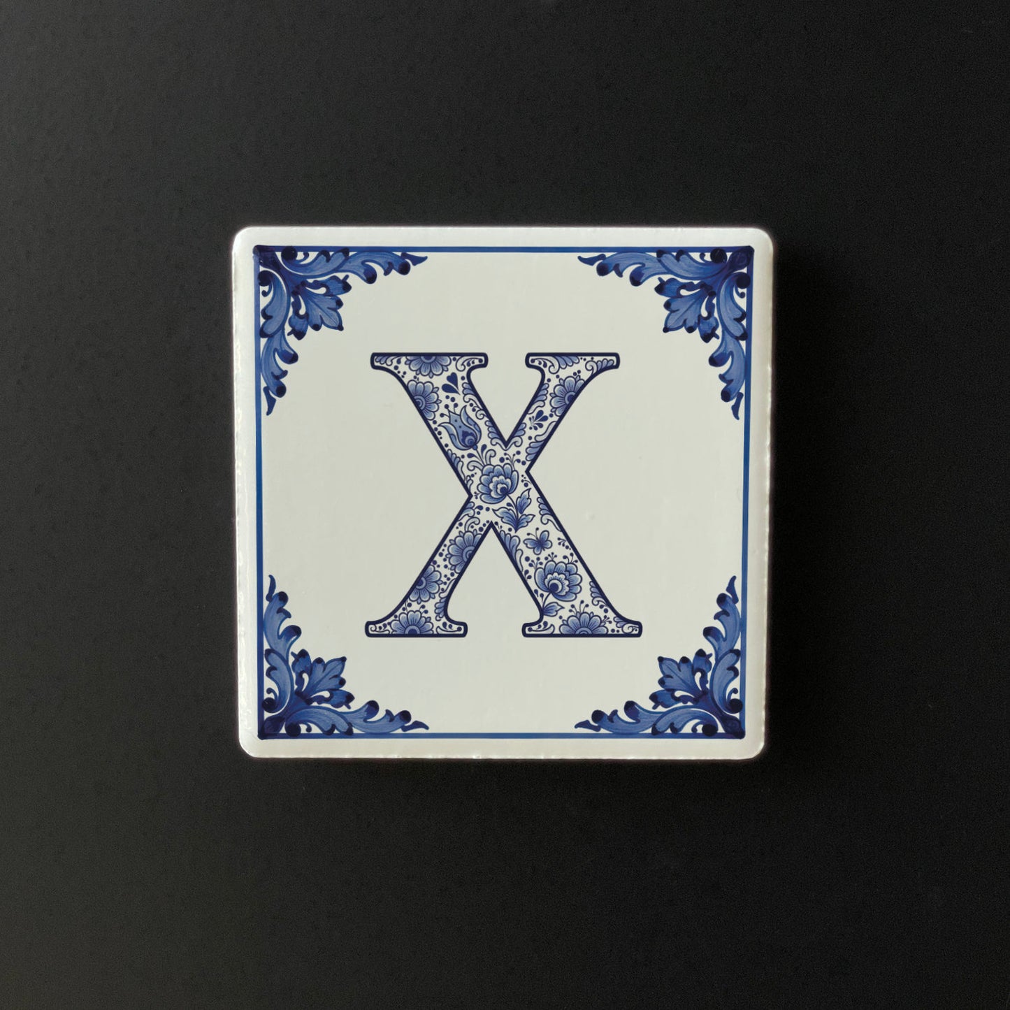 Íman Cerâmico Personalizado Letra Azulejo Português - Quadrado