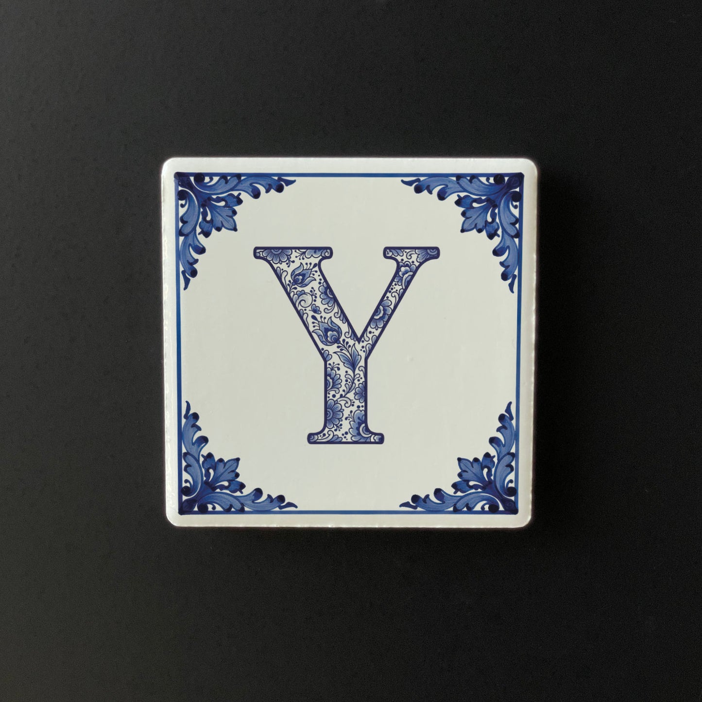 Íman Cerâmico Personalizado Letra Azulejo Português - Quadrado
