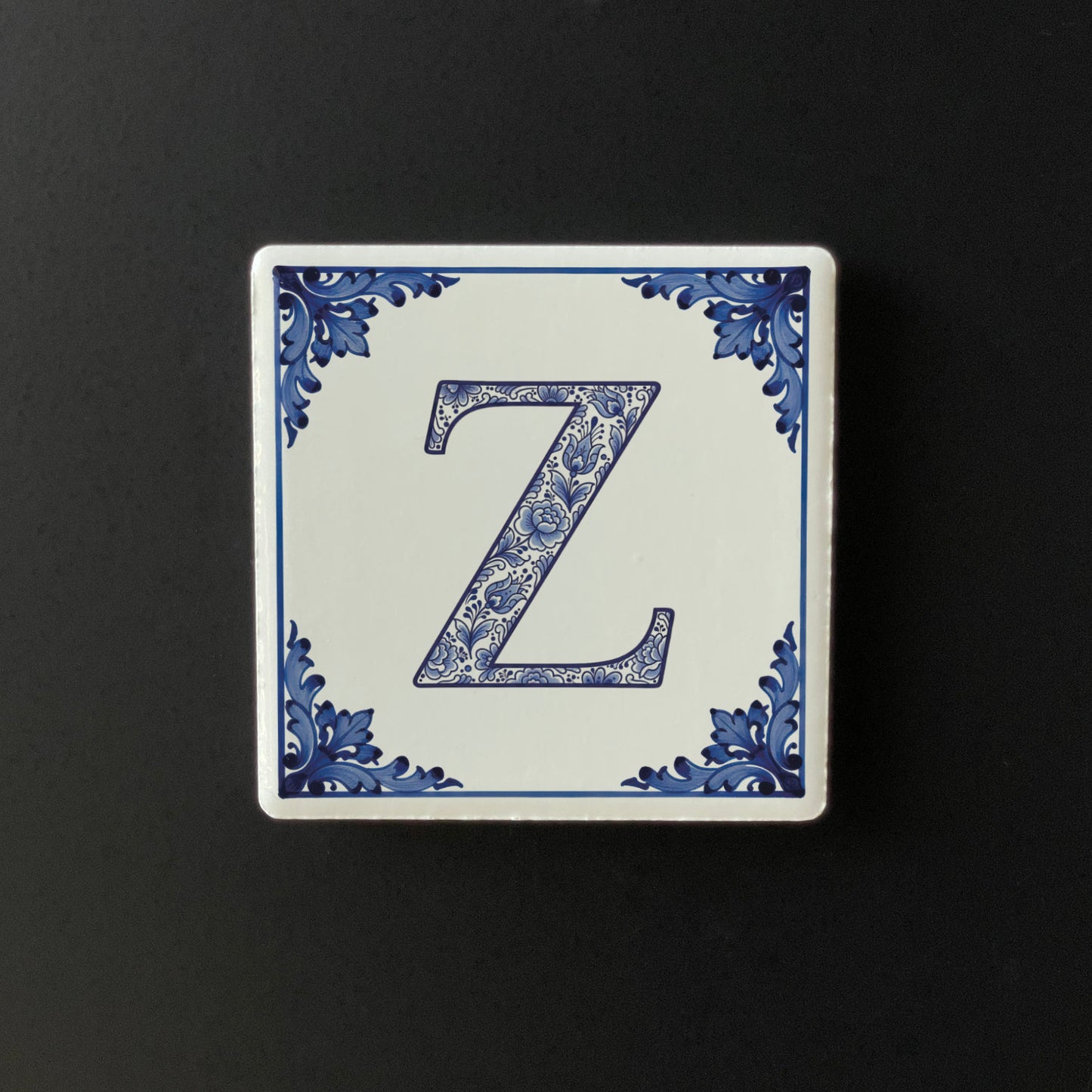 Íman Cerâmico Personalizado Letra Azulejo Português - Quadrado