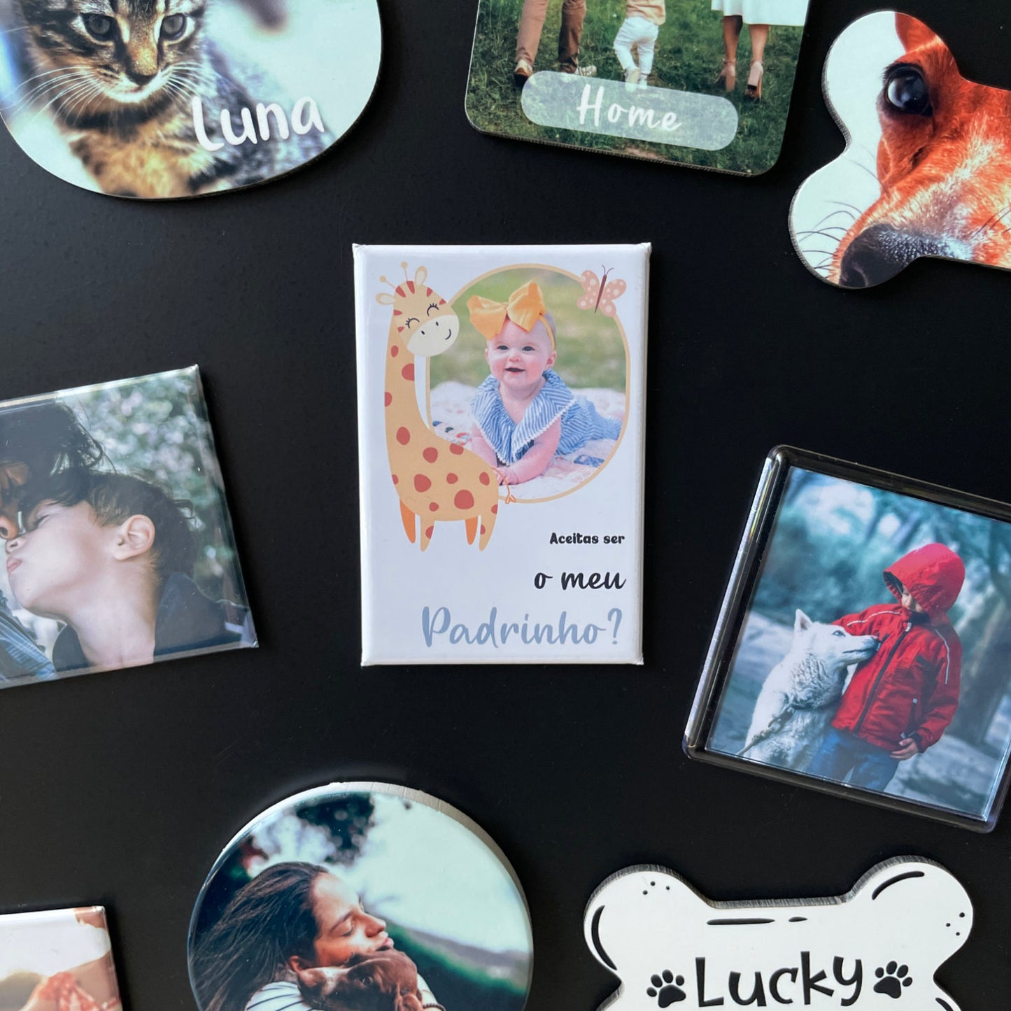 Íman Convite para Madrinha / Padrinho - Magnéticos Personalizados