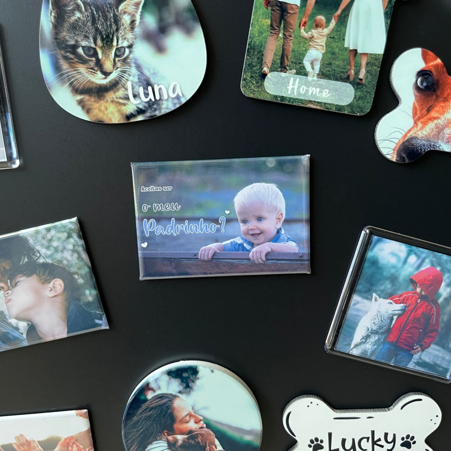 Íman Convite para Madrinha / Padrinho - Magnéticos Personalizados