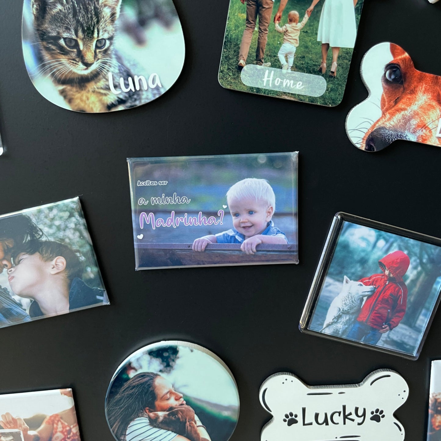 Íman Convite para Madrinha / Padrinho - Magnéticos Personalizados