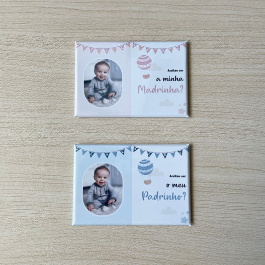 Íman Convite para Madrinha / Padrinho - Magnéticos Personalizados