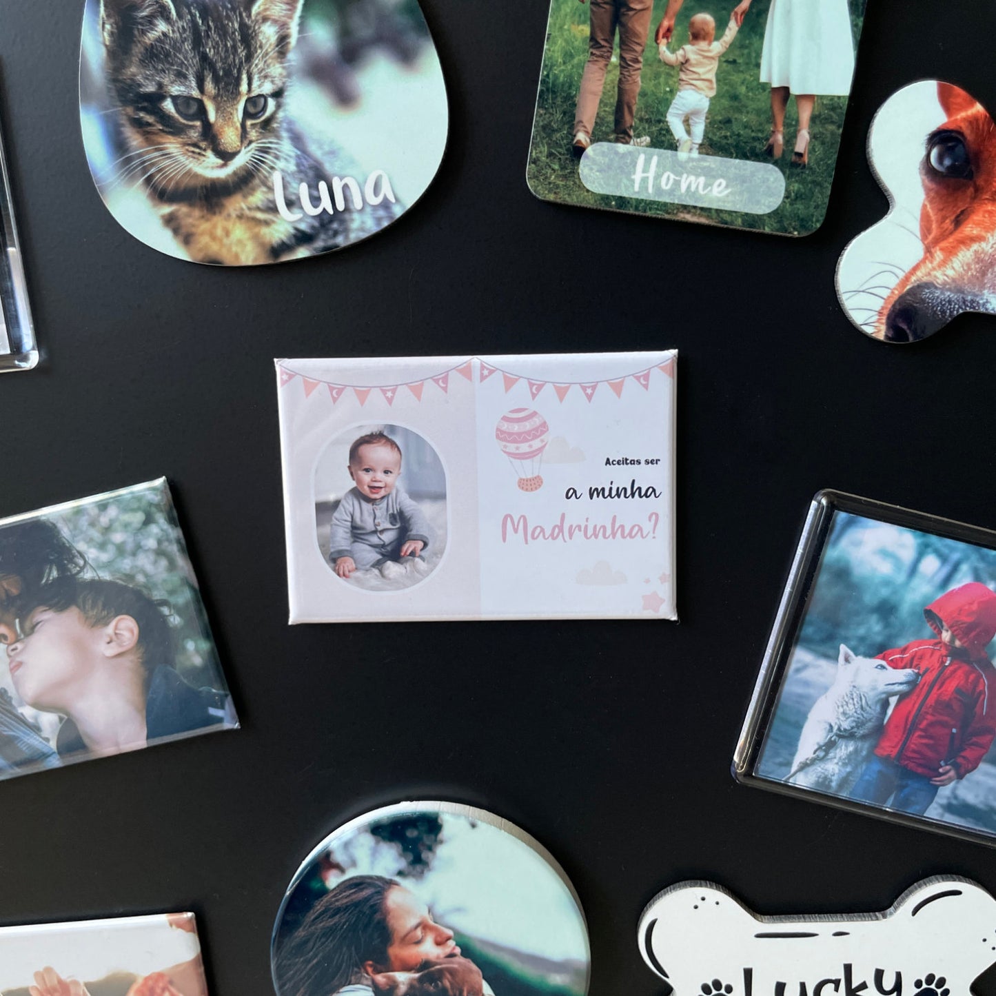 Íman Convite para Madrinha / Padrinho - Magnéticos Personalizados