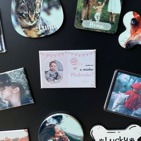 Íman Convite para Madrinha / Padrinho - Magnéticos Personalizados
