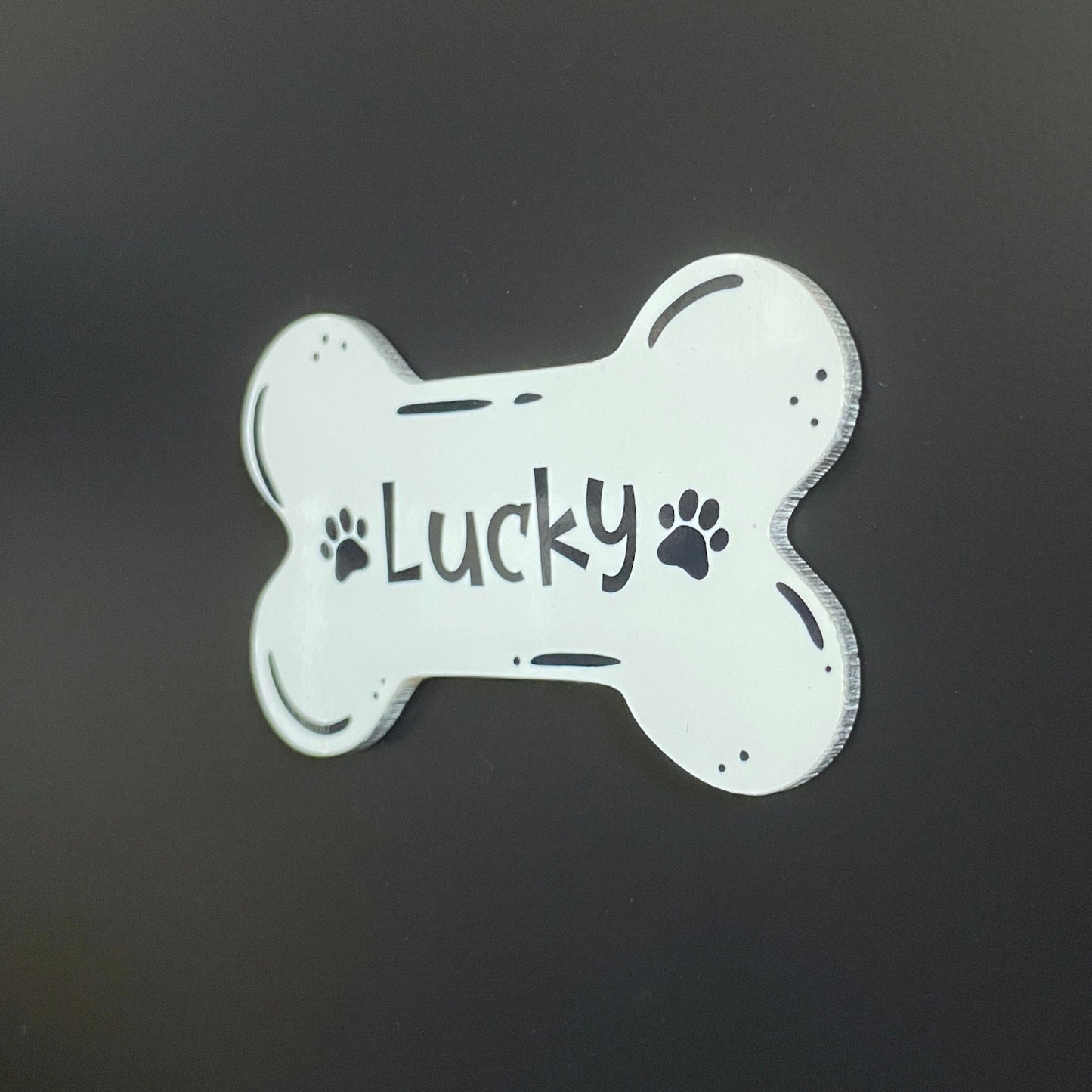 Íman MDF Personalizado com Nome - Cão