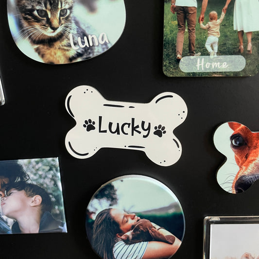 Íman MDF Personalizado com Nome - Cão