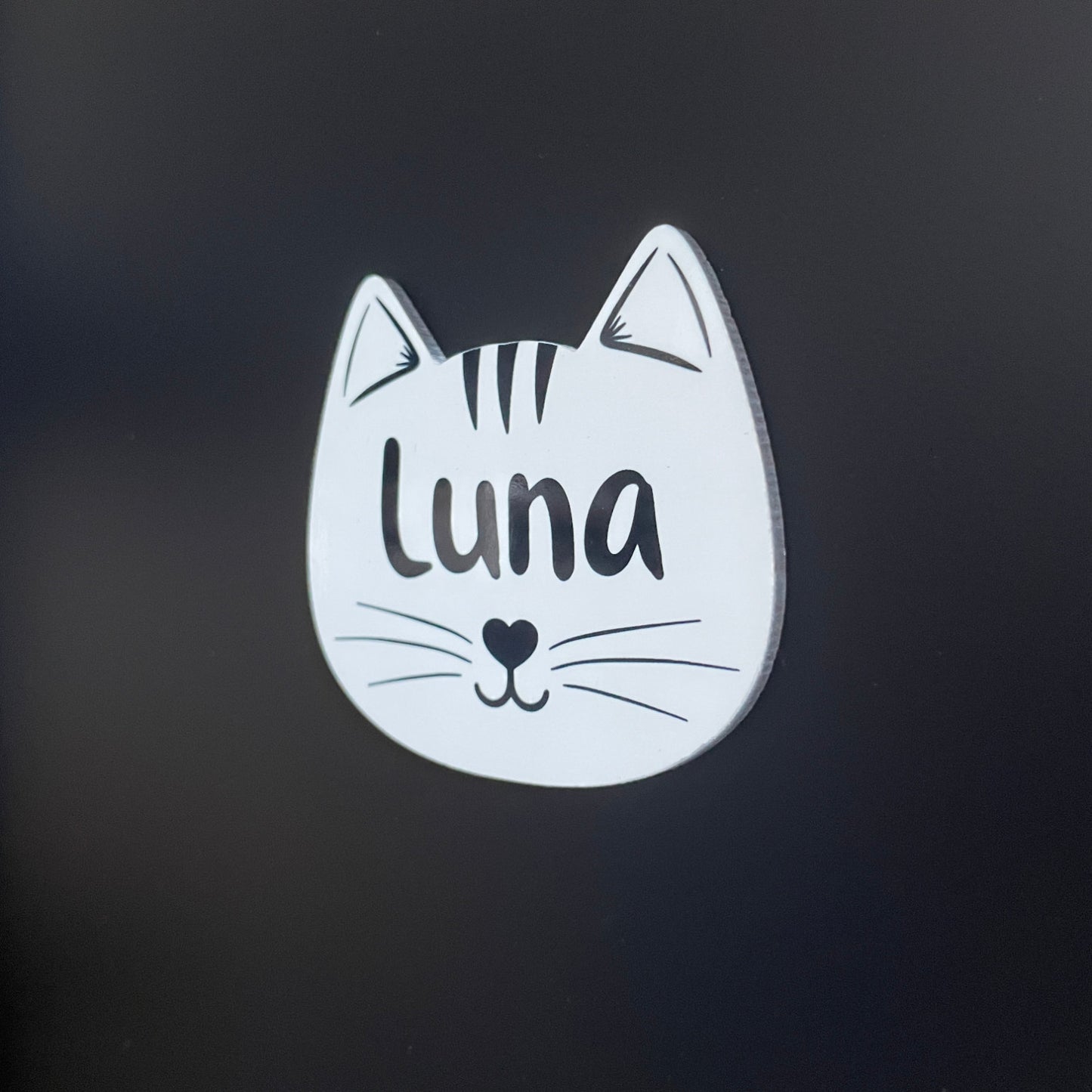 Íman MDF Personalizado com Nome - Gato