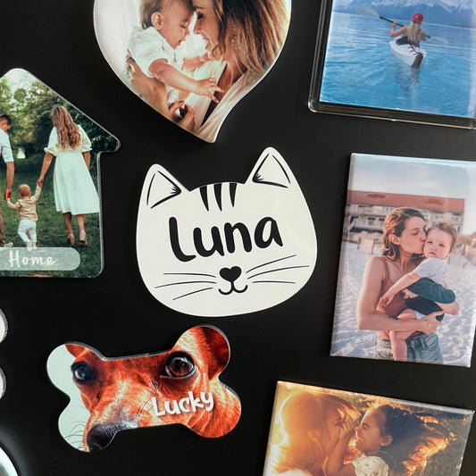 Íman MDF Personalizado com Nome - Gato