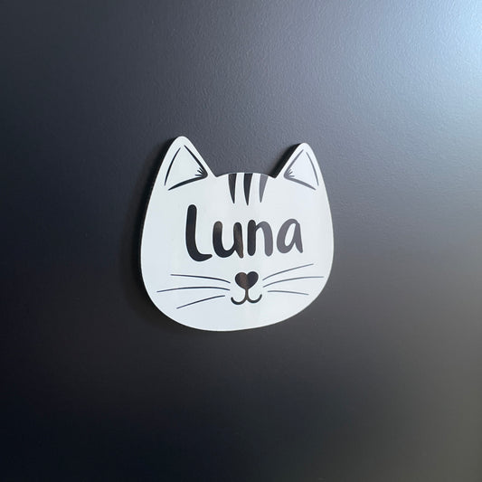 Íman MDF Personalizado com Nome - Gato