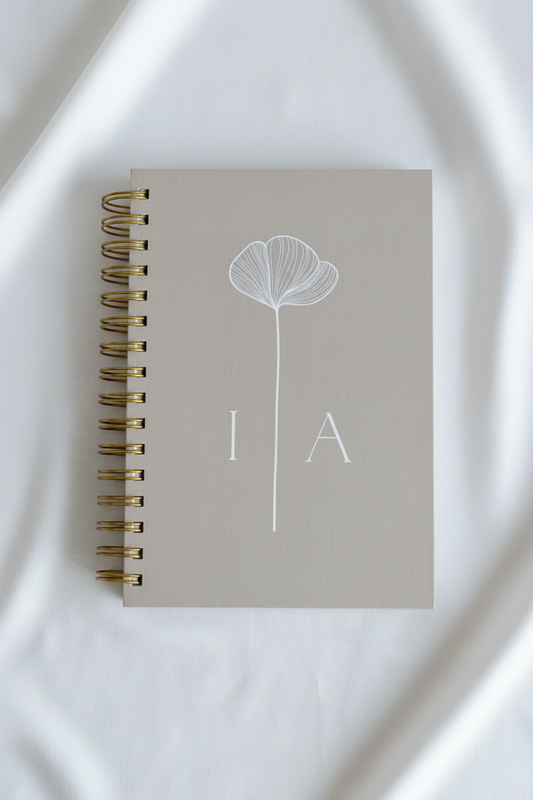 Caderno A5 Capa Dura Personalizado - Bege Quente