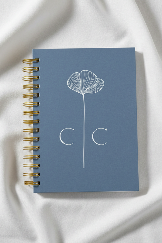 Caderno A5 Capa Dura Personalizado - Azul Ardósia