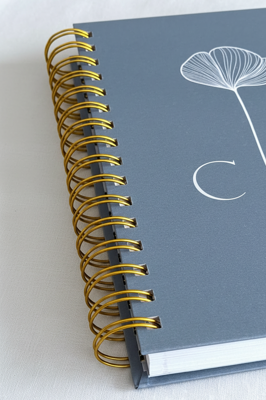 Caderno A5 Capa Dura Personalizado - Azul Ardósia