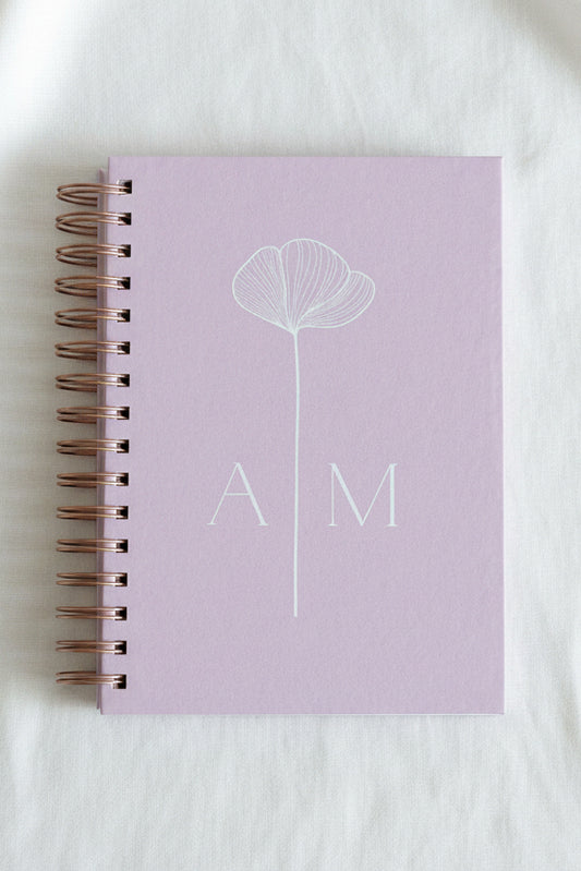 Caderno A5 Capa Dura Personalizado - Rosa Blush