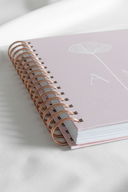 Caderno A5 Capa Dura Personalizado - Rosa Blush