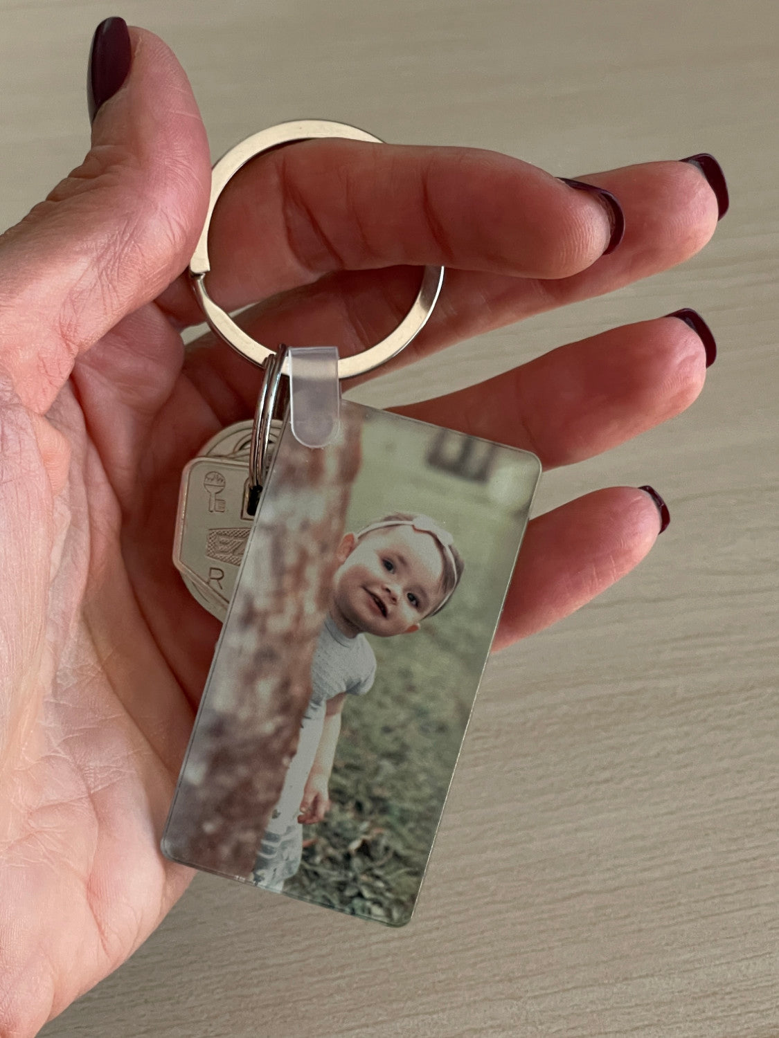 Porta-Chaves em Acrílico Personalizado com Foto - Retangular