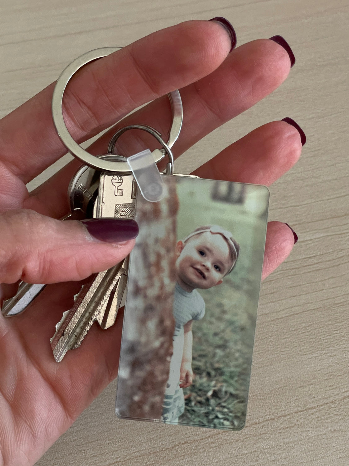 Porta-Chaves em Acrílico Personalizado com Foto - Retangular