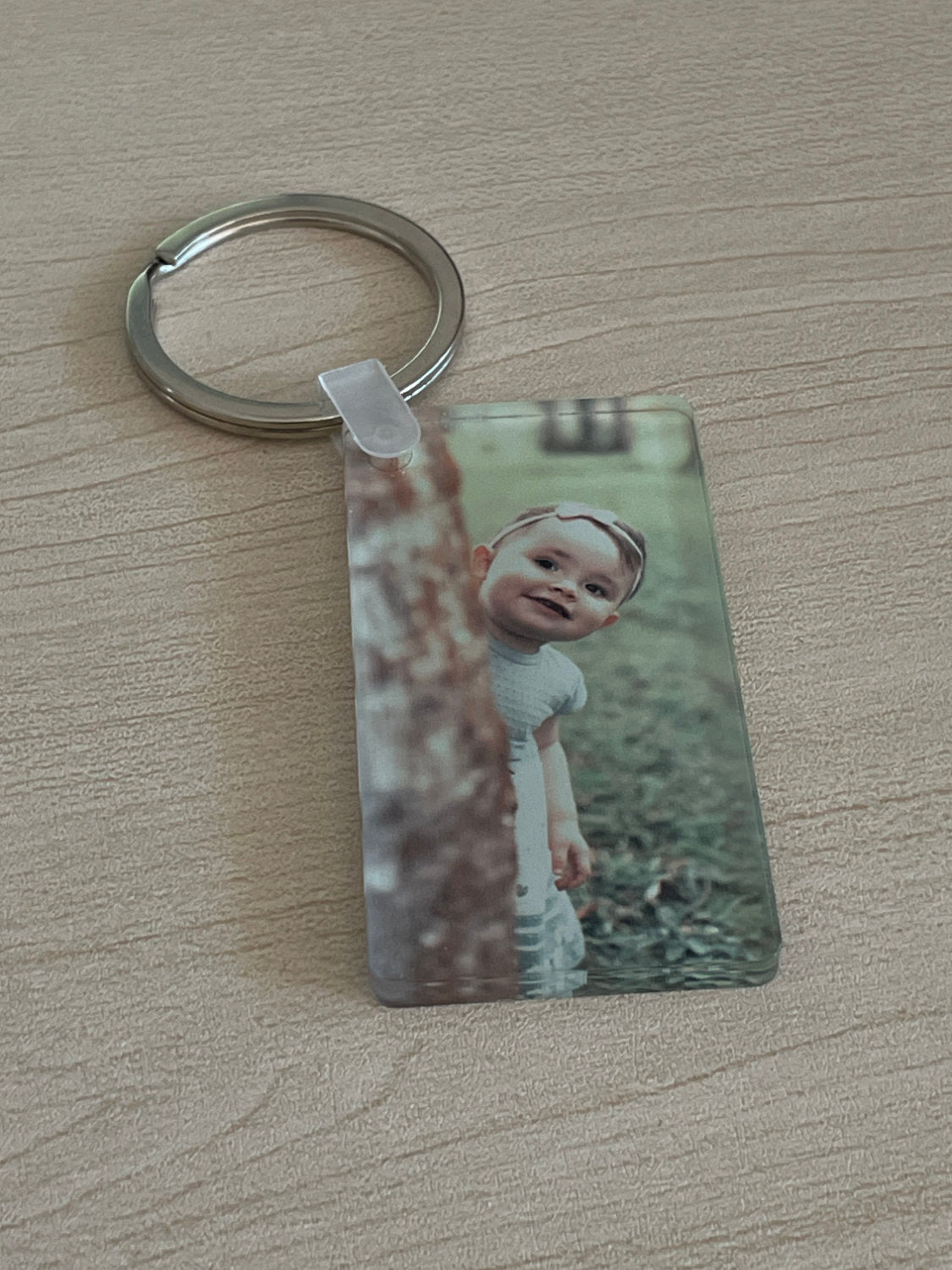 Porta-Chaves em Acrílico Personalizado com Foto - Retangular