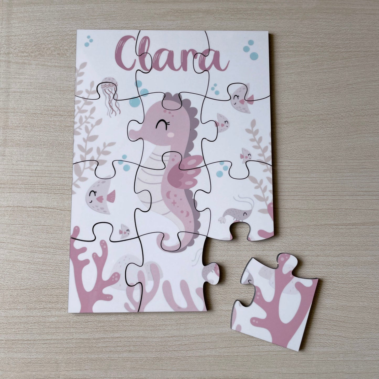 Puzzle MDF Personalizado com Nome - 12 Peças