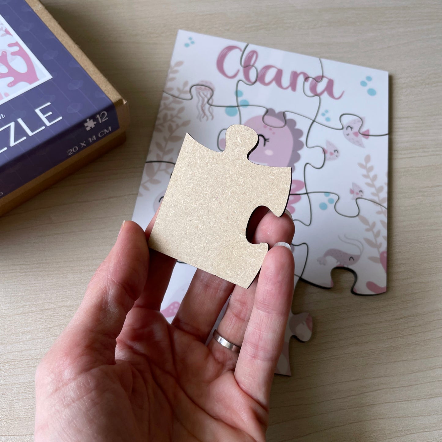 Puzzle MDF Personalizado com Nome - 12 Peças