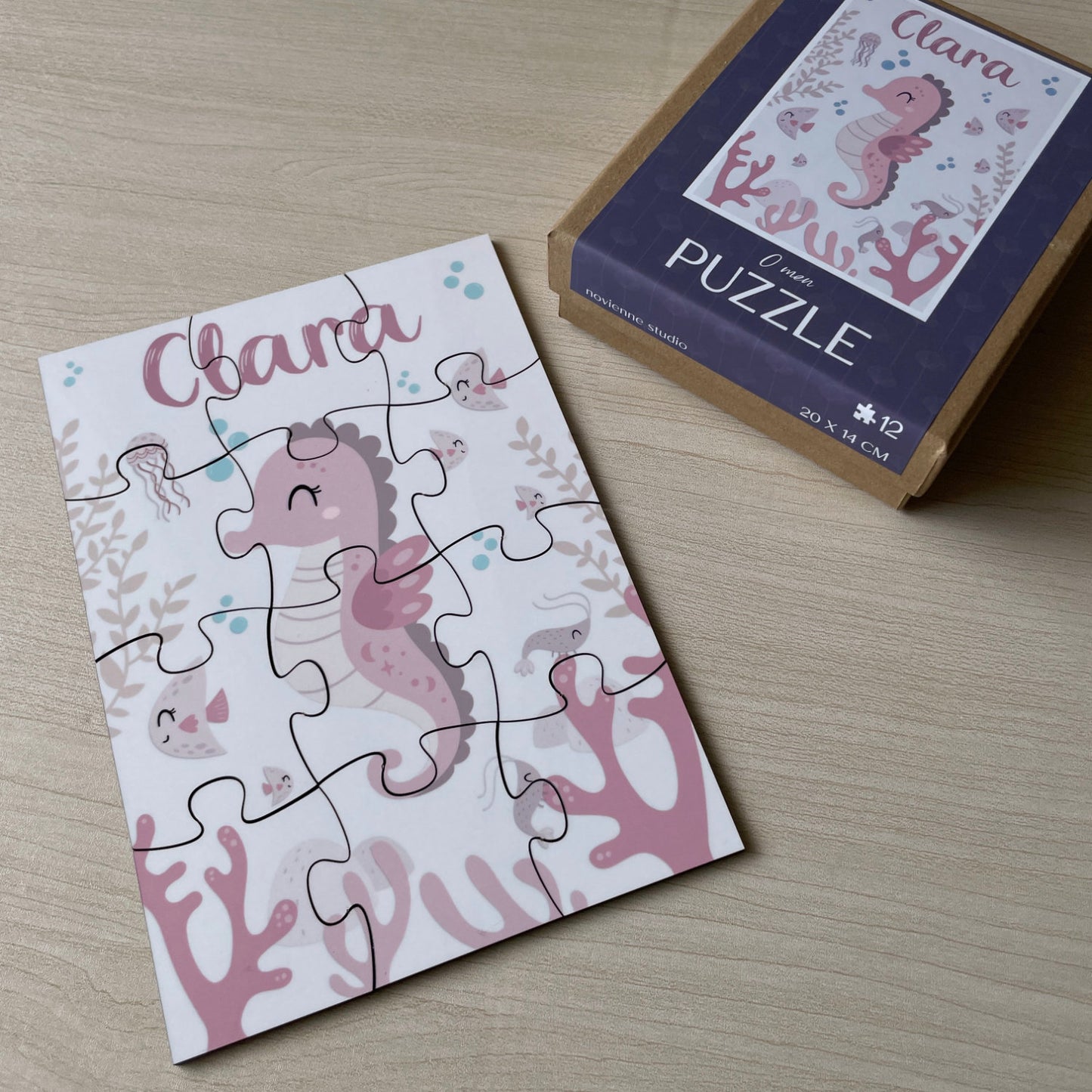 Puzzle MDF Personalizado com Nome - 12 Peças