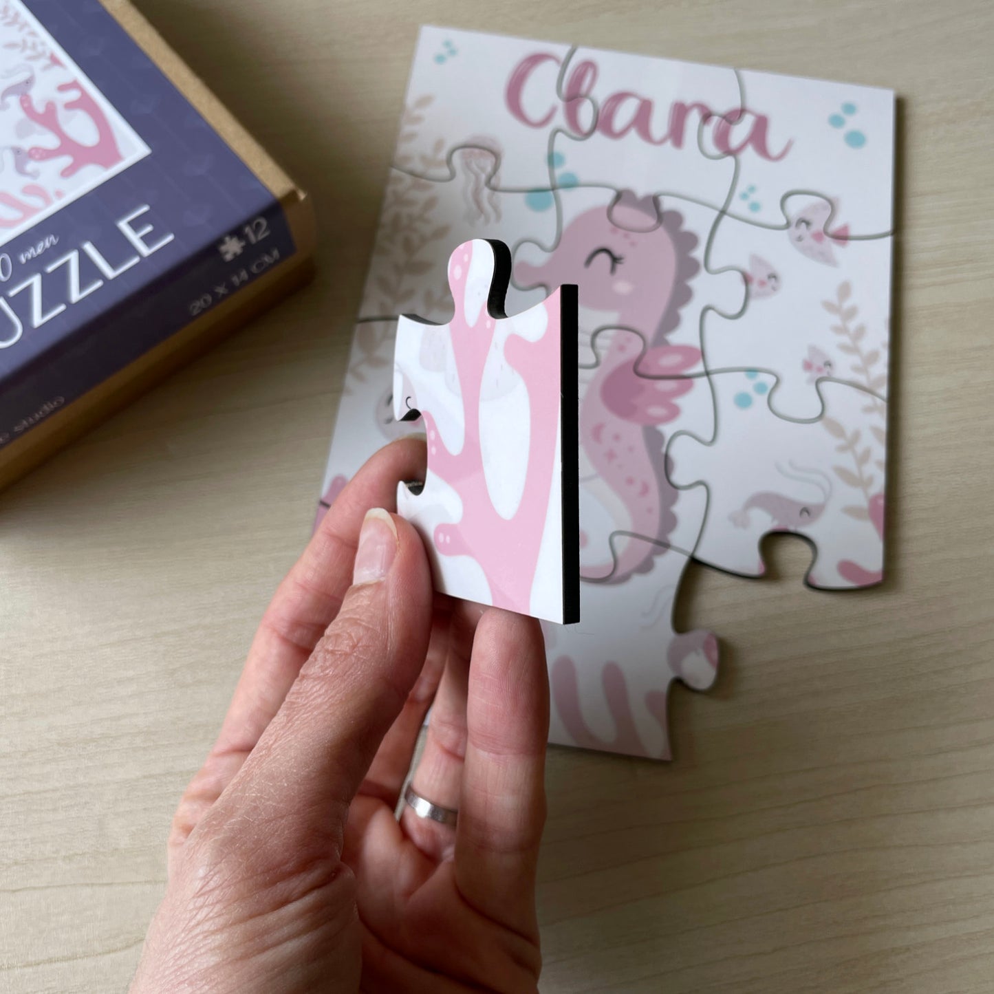 Puzzle MDF Personalizado com Nome - 12 Peças